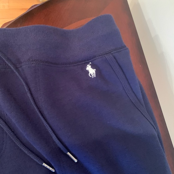 NWOT Ralph Lauren Navy Drawstring Fleece Joggers - Picture 6 of 10